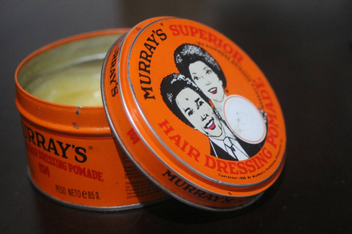 Hair pomade applied to thin hair showing added texture and volume